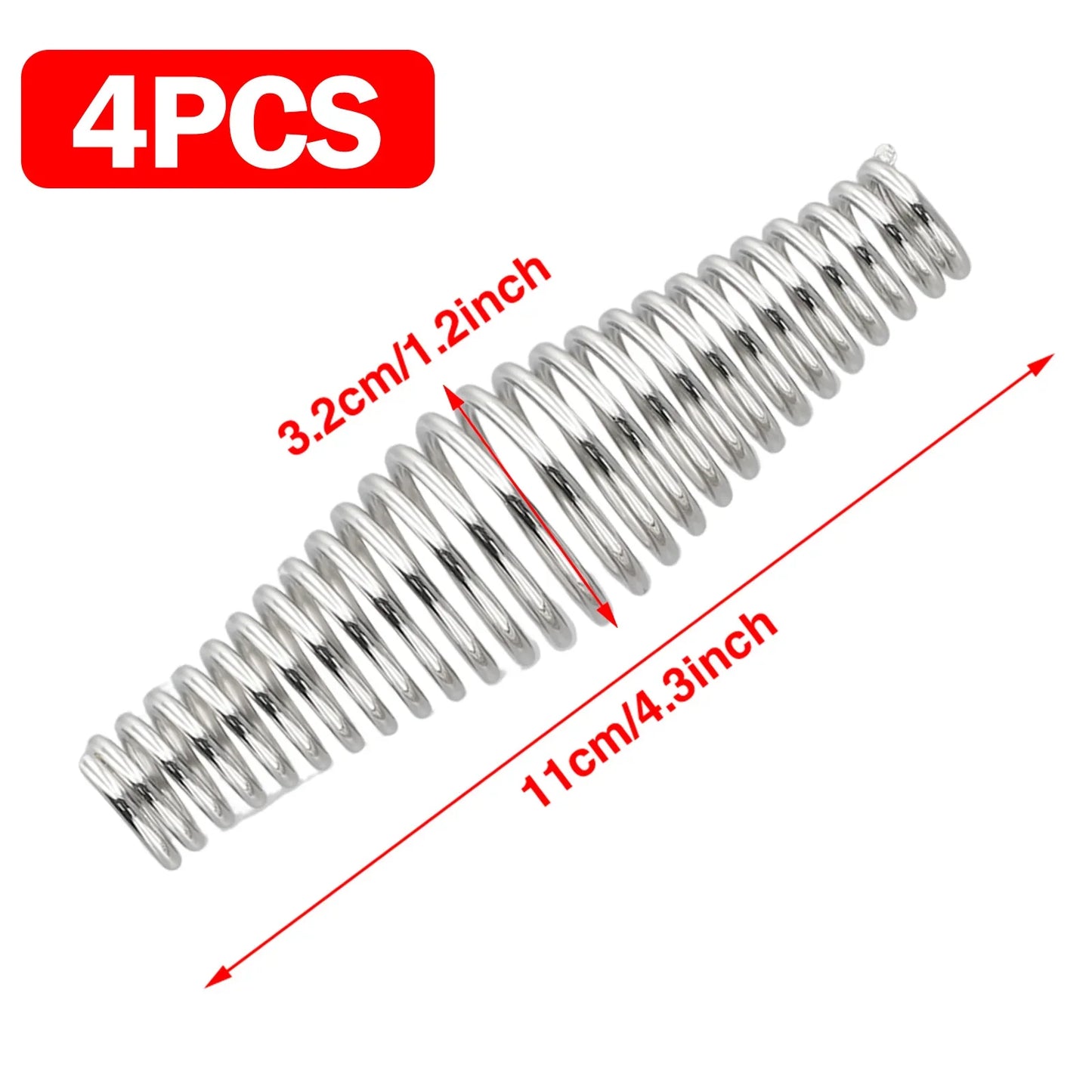 Chrome Spring Handles for Wood Stove, Grill & Fireplace Door