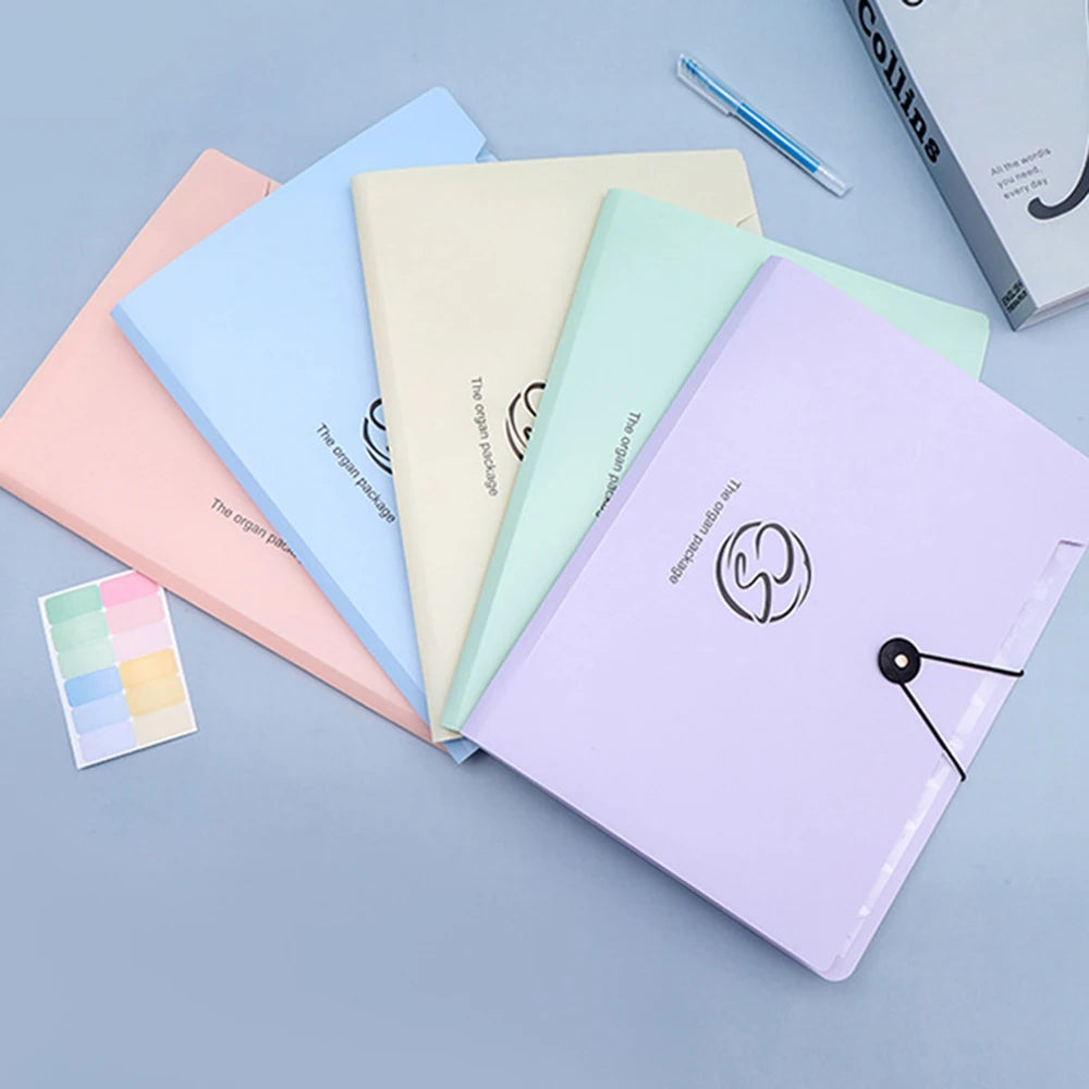Handheld Organ Bag Folder A4 Large Capacity Student Exam Paper Storage Bag 13 Layers Ticket File Classification Storage Bag Peaceful Pleasures Health and Wellness