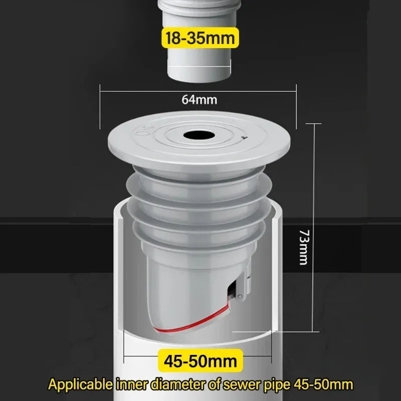 Silicone Floor Drain Stopper & Sink Plug 70-75mm Sealing Ring