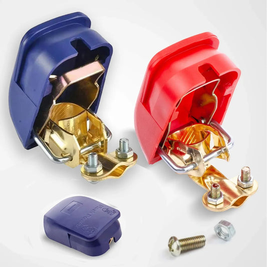 Battery Terminal Connectors Negative and Positive 1 Pair Plate Quick Release Car Connector Battery Clamps Top Post Clips Peaceful Pleasures Health and Wellness