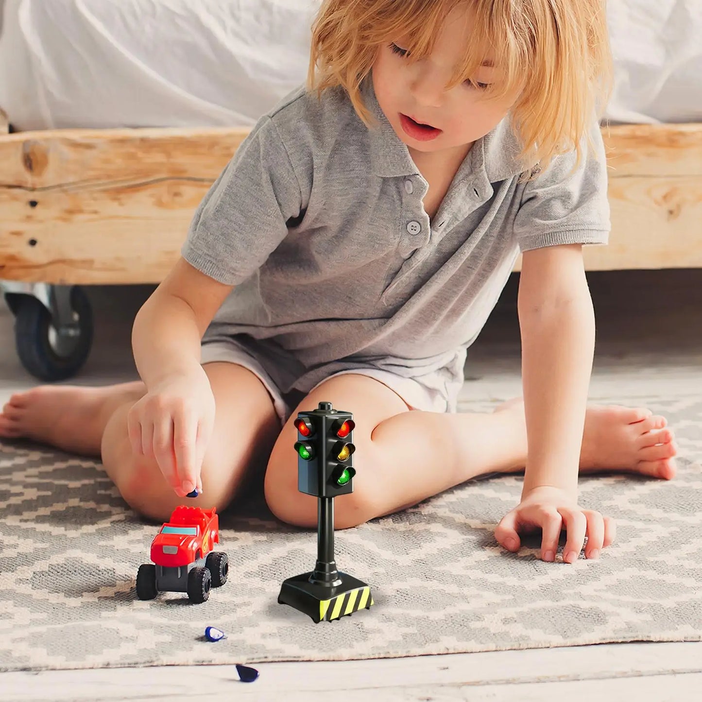 Mini Traffic Light Toy – Kids Road Safety Education Block