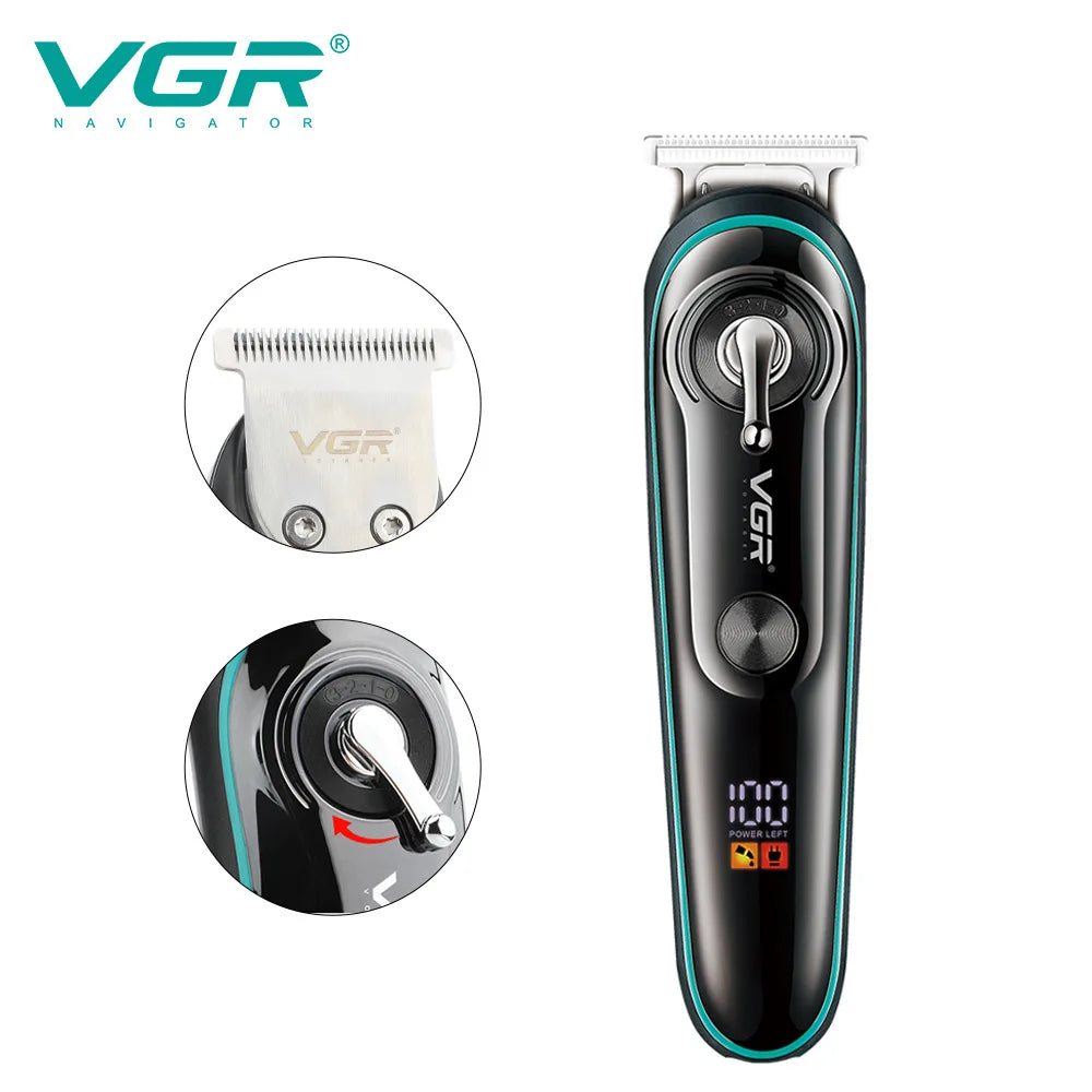 VGR Professional Hair Clipper Men's Waterproof Hair Trimmer Grooming Tools Rechargeable Cordless Hair Clipper for Barber V-075 Peaceful Pleasures Health and Wellness