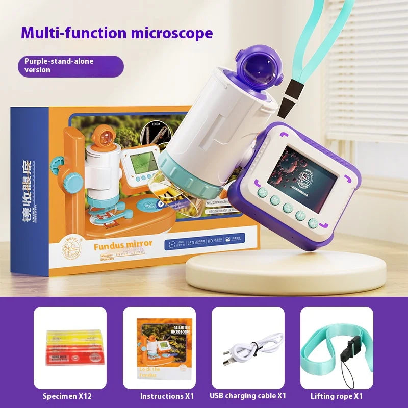 Microscope, Children's Science Professional Grade, Electron Optics, High Definition, Portable, Handheld Magnifier Peaceful Pleasures Health and Wellness 3