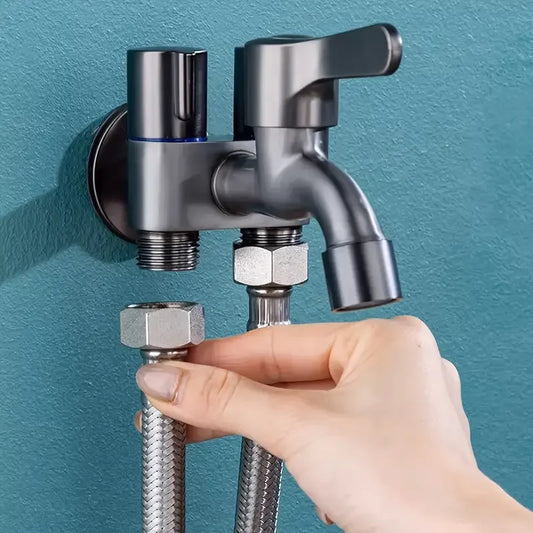 3-Way Stainless Steel Angle Valve | Bathroom & Toilet Fitting Angle Valve Peaceful Pleasures Health and Wellness