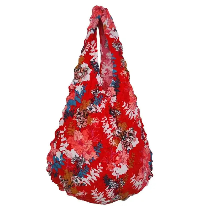 Foldable Pleated Stretch Shopping Bag | Large Capacity Tote
