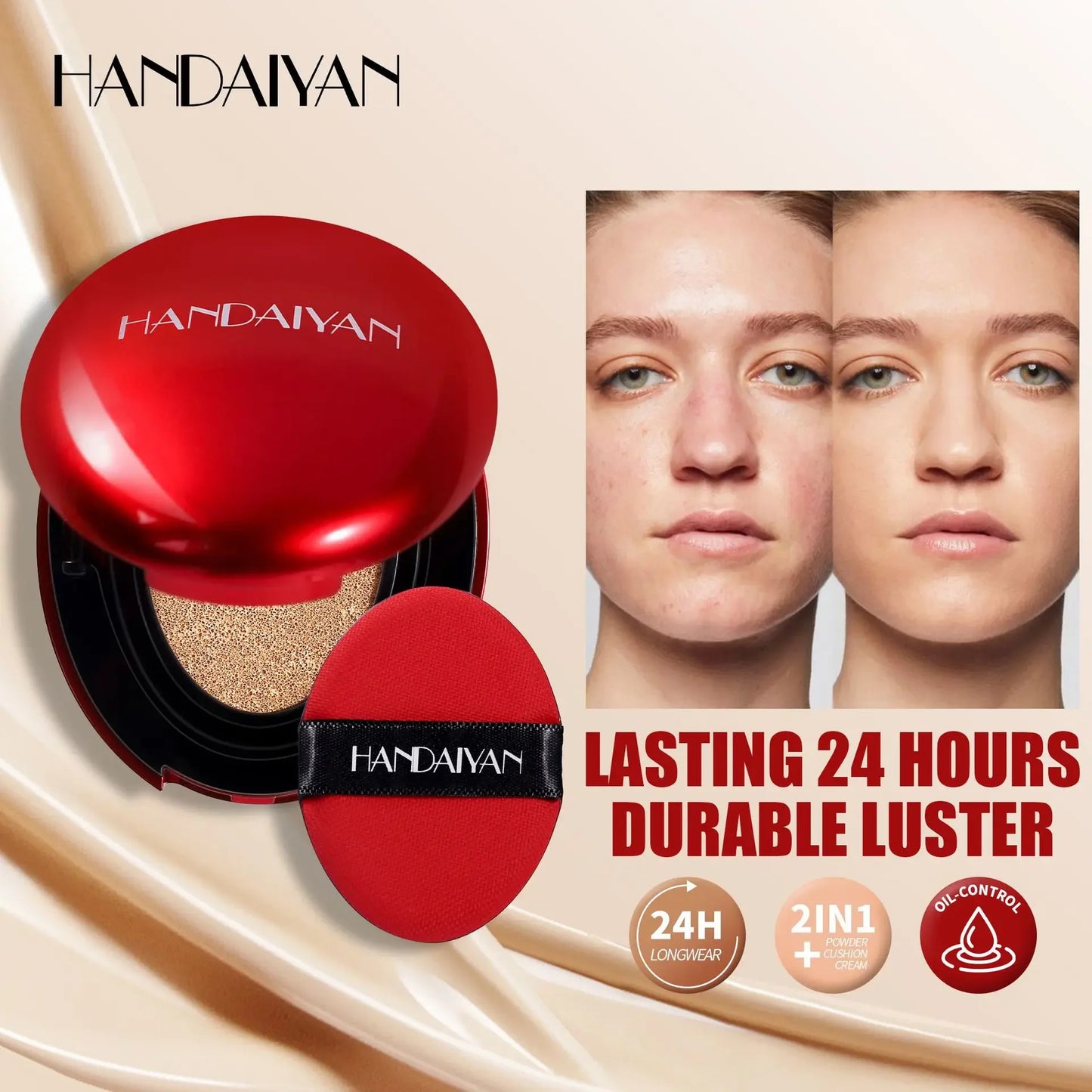 BB CC Air Cushion Cream – Full Coverage Waterproof Foundation