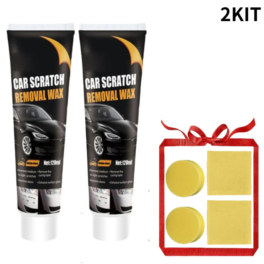 Car Scratch Repair Wax with Sponge Paint Care Polishing Anti-Scratch Protection Swirl Remover Multi-Purpose Maintenance Wax Peaceful Pleasures Health and Wellness 2kit