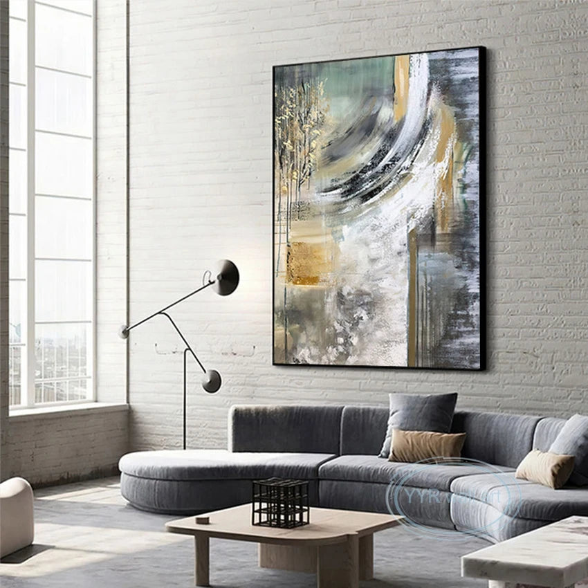 High Quality Living Artwork Handmade Canvas Art Oil Painting Light Luxury Decorative Abstract Wall Poster Drawing Room Bedroom Peaceful Pleasures Health and Wellness