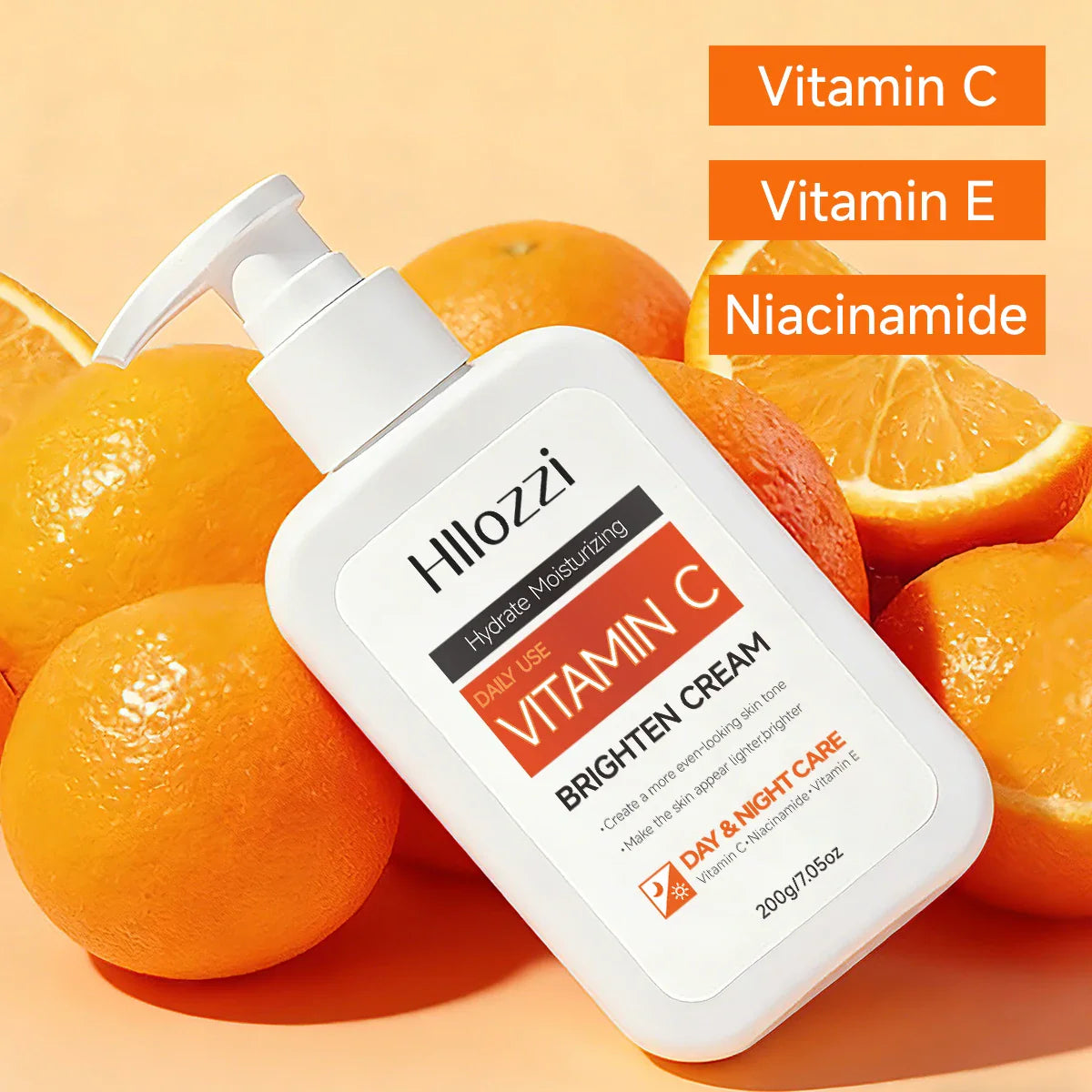 Brightening Body Cream – Vitamin C, E & Hyaluronic Acid 200g