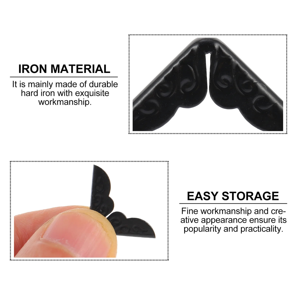 LALAFINA 100pcs Book Corner Protectors Iron- for Albums Scrapbooks Notebooks School Photo Journals Cover Set Peaceful Pleasures Health and Wellness