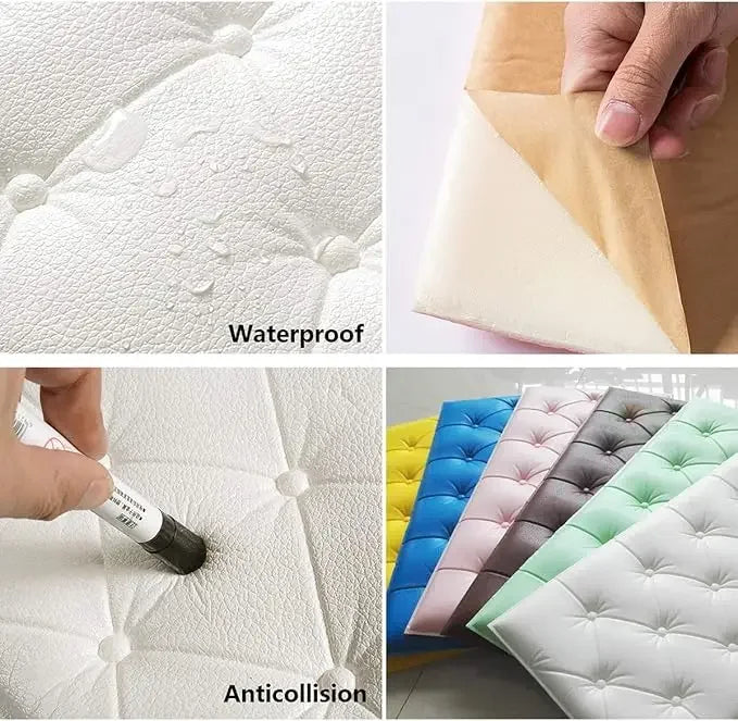 Thickened self-adhesive 3D wall sticker wallpaper tatami anti-collision wall pad children's bedroom living room soft foam pad Peaceful Pleasures Health and Wellness