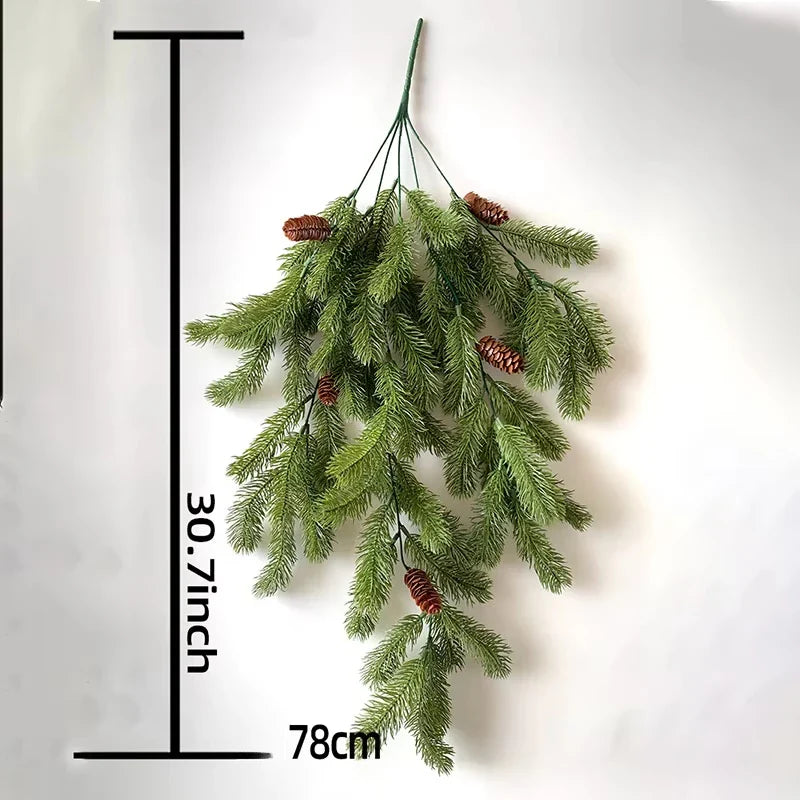 78cm Artificial Pine Christmas Vine Wall Hanging Swag Decor