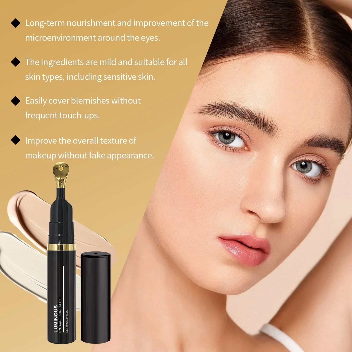 Full Coverage Eye Concealer Cream – Brightening & Waterproof