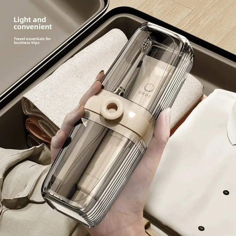 Portable Travel Toothbrush Cup Mouthwash Cup Residential School Toothbrush/Soap Storage Box Travel Outward Toothbrush Rack Peaceful Pleasures Health and Wellness