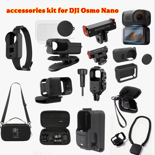 DJI Osmo Action Nano Accessories Kit – Clip, Mount & Case Camera Accessories Kit Oasis Select