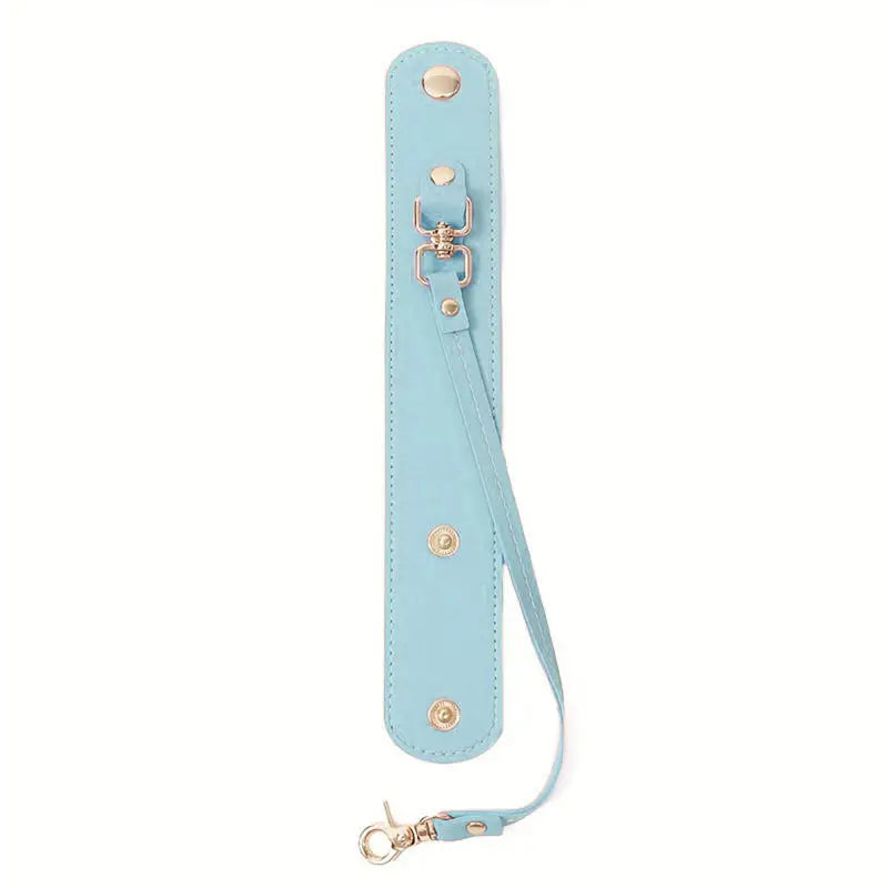 Creative Storage Clip Leather Portable Travel Towel Glove Hat Keeper Clip Multifunctional Hang Bag Decor Accessories Peaceful Pleasures Health and Wellness Light blue