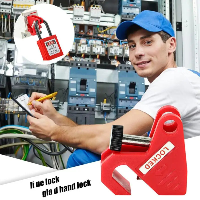 Universal Moulded Case Circuit Breaker Lockout Electrical Air Switch Handle Tool-Free MCCB Safety Lock Off LOTO Devices Peaceful Pleasures Health and Wellness