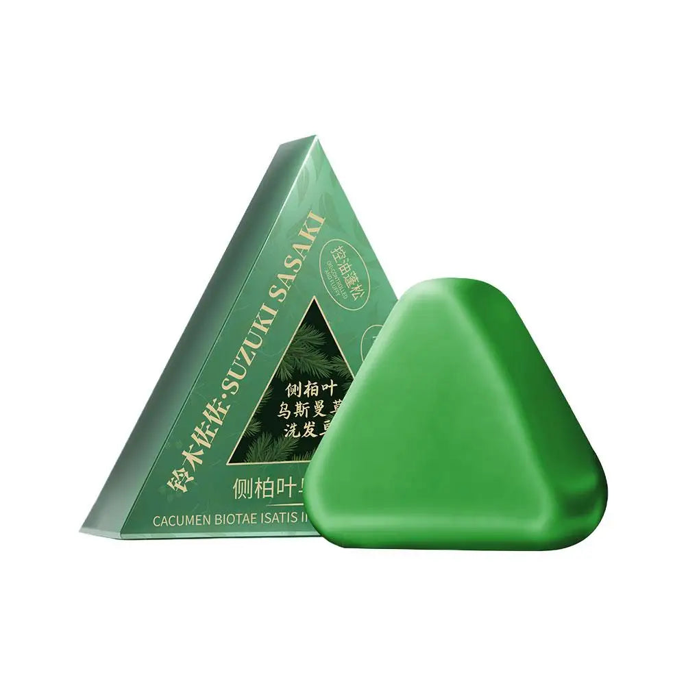 1/3PCS Usman Grass & Platycladus Natural Herbal Shampoo Soap Strengthens Roots Controls Oil Cleanses Scalp Hair Growth Hair Soap Peaceful Pleasures Health and Wellness Usman I