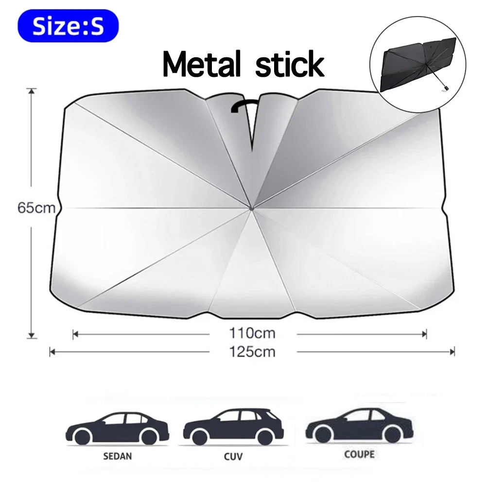Foldable Car Windshield Sunshade Umbrella | UV & Heat Block