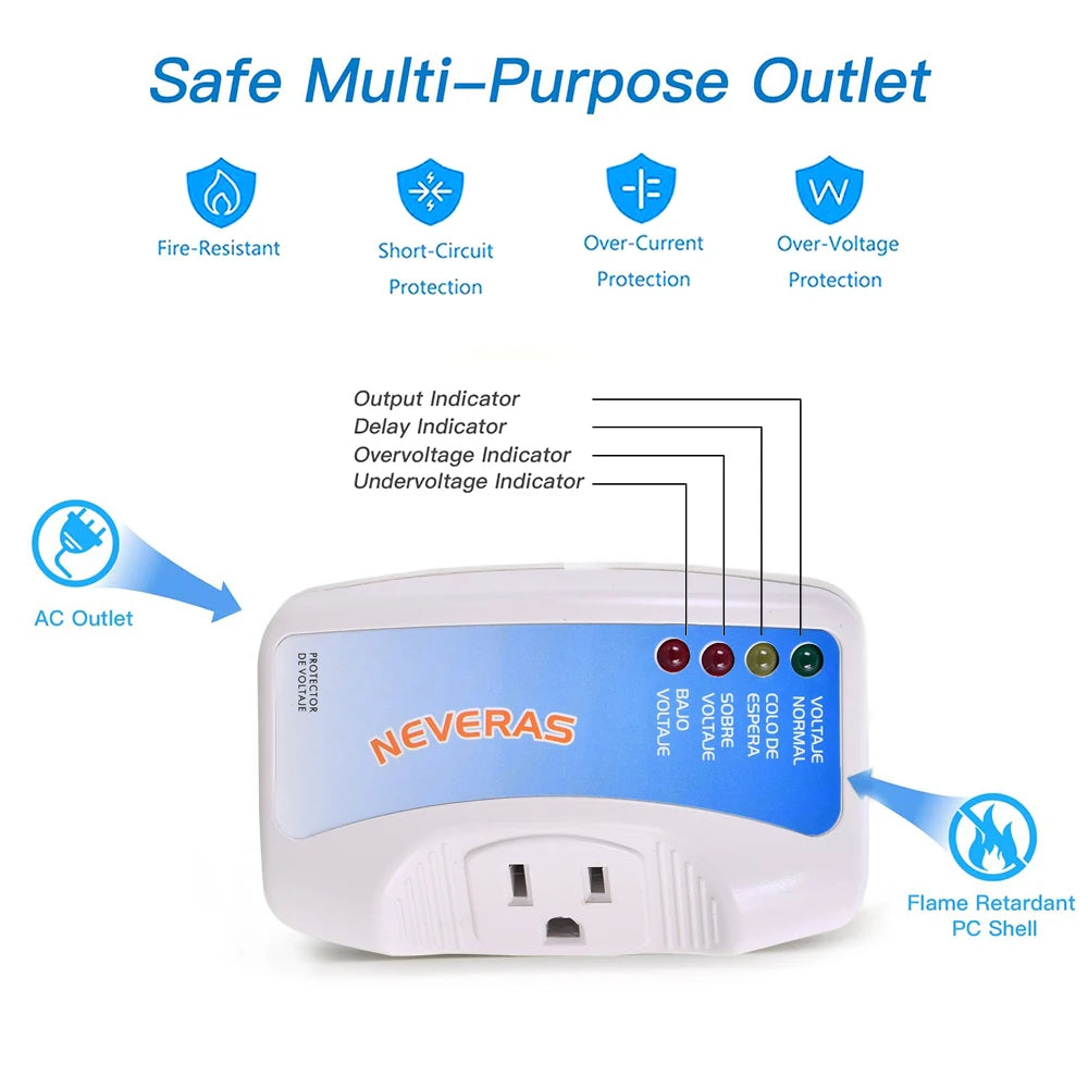 Single Outlet Voltage & Surge Protector – 120V Wall Plug, 1440W