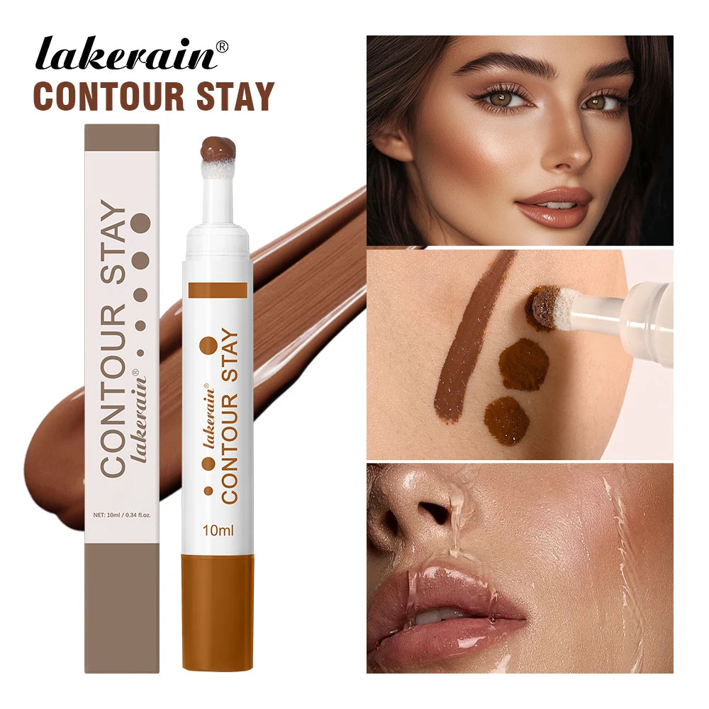 Face Contour Stick Long Lasting Makeup Silky-smooth Texture 3D Contour Blush Stick Concealer Cream Makeup Tool Cosmetics Peaceful Pleasures Health and Wellness