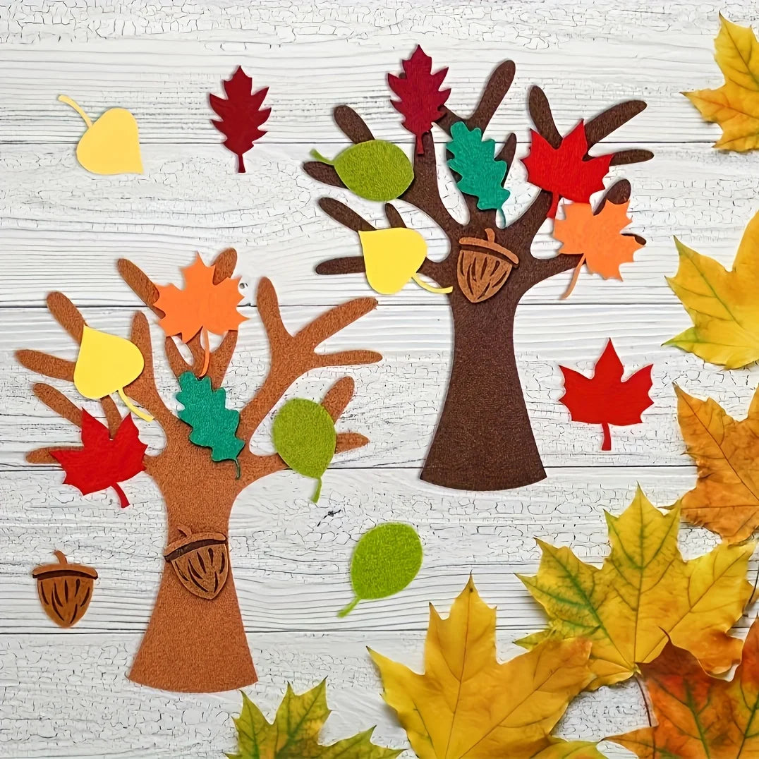 DIY Felt Tree Crafts Autumn Home Decoration Thanksgiving Party Gifts
