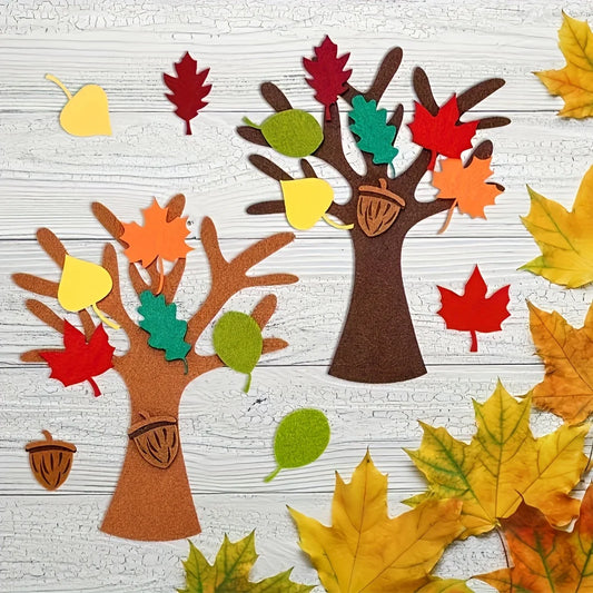 DIY Felt Tree Crafts Autumn Home Decoration Thanksgiving Party Gifts Peaceful Pleasures Health and Wellness