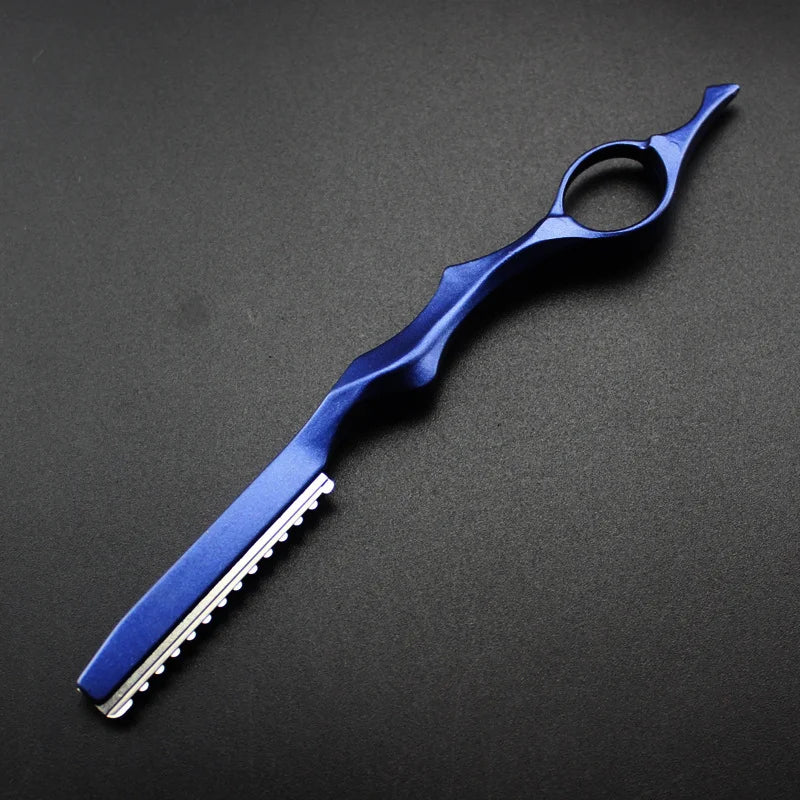 Professional 2 In 1 Hair Scissors Cutting Barber Razor Haircut Thinning Shears Styling Tools Hairdressing Scissors Peaceful Pleasures Health and Wellness Blue