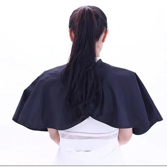 Black Waterproof Hair Cutting Cape | Salon & Barber Cloth Wrap Salon Barber Cape Peaceful Pleasures Health and Wellness
