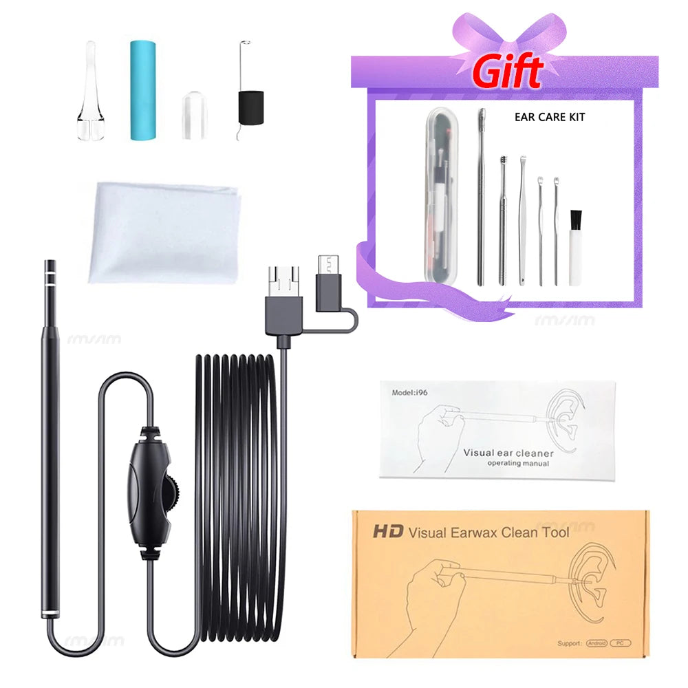 Smart Visual Medico Otoscopio Ear Cleaner Ear Endoscope Earpick Camera Ear Wax Remover Tool Ear Picker Ear Stick beleza e saude Peaceful Pleasures Health and Wellness B plus Dimming