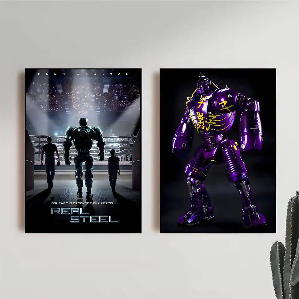 Real Steel Movie Poster – HD Waterproof Wall Art Décor Movie Wall Poster Peaceful Pleasures Health and Wellness