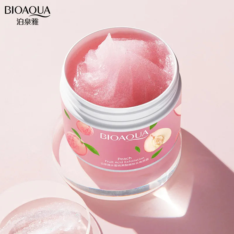 BIOAOUA Peach Face Scrub 140g – Exfoliate & Soften Skin