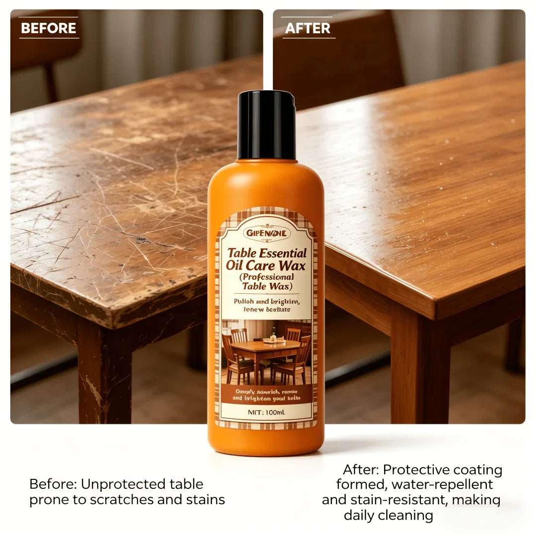 3.38oz Wood Table Wax – One-Step Polish & Protection