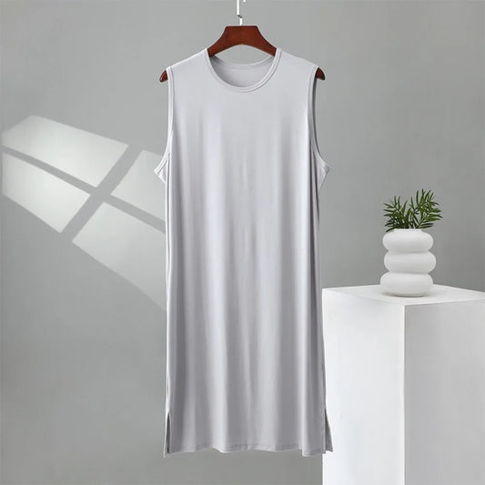 Men's Loose Modal Sleep Dress | Soft Knee-Length Night Robe Men's Sleep Dress Peaceful Pleasures Health and Wellness
