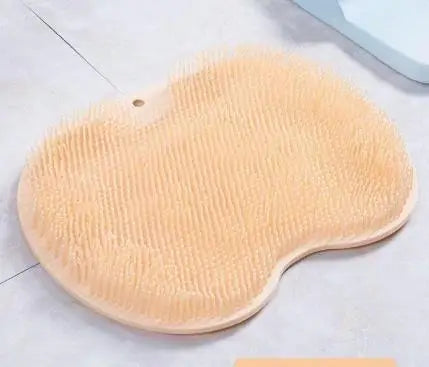 Bathroom Shower Anti Slip Mat, Circular Massage Foot Mat, Back Suction Cup, Foot Scrubber, Back Scrubber, Anti Fall Device Peaceful Pleasures Health and Wellness YELLOW