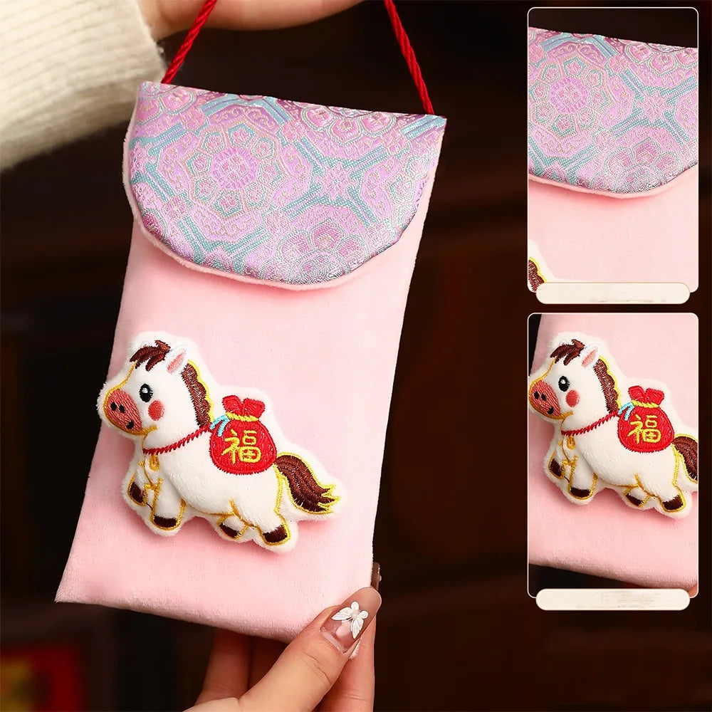 2026 Year of the Horse Chinese New Year Red Envelope Lucky Bag