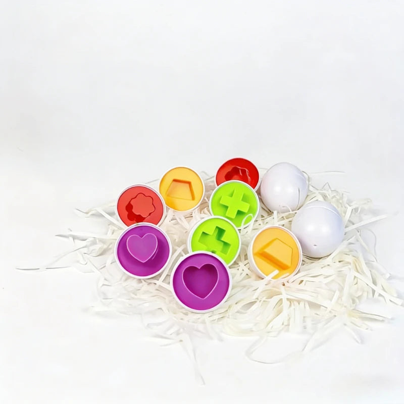 Color & Shape Matching Egg Toys for Toddlers | 6/12pcs Set