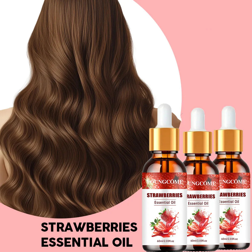 YOUNGCOME Strawberry Hair Oil – 2-in-1 Growth & Shine