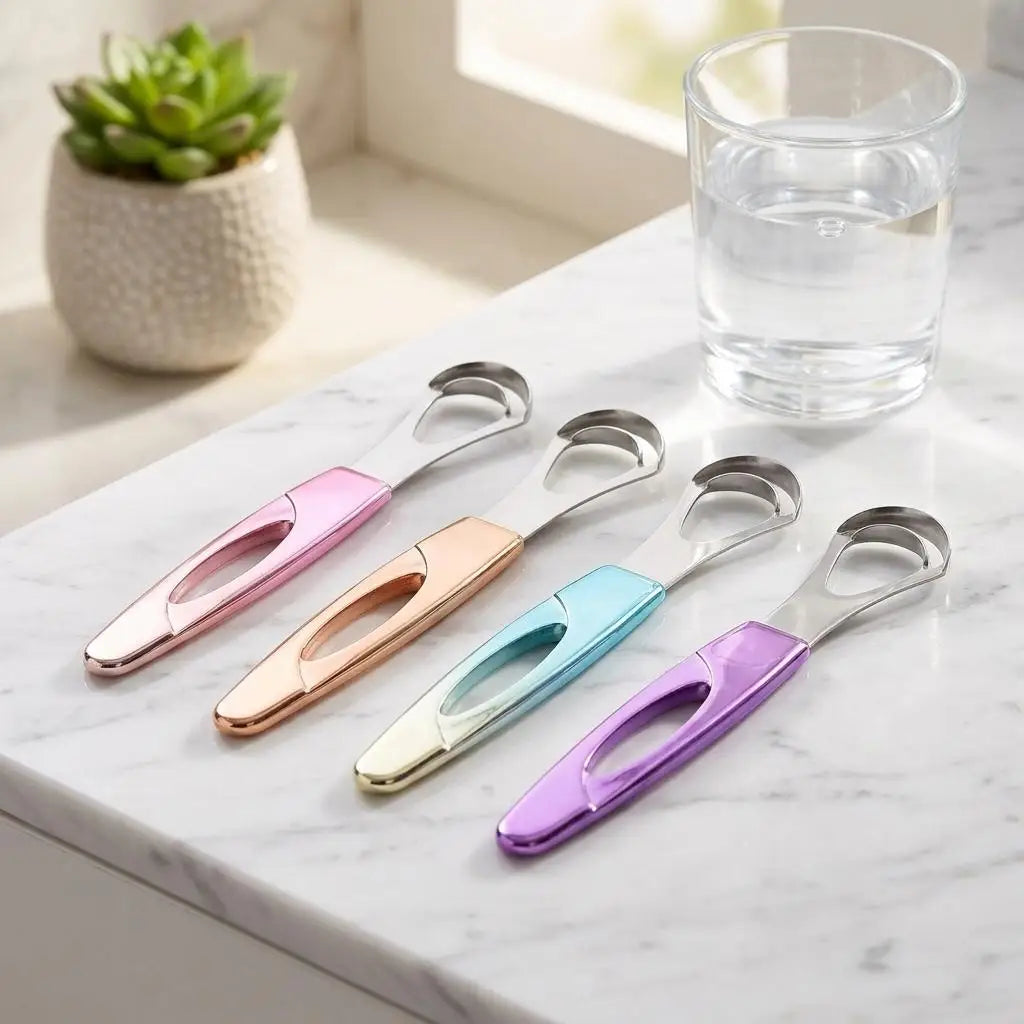 Stainless Steel Tongue Cleaner – Double Scraper, Fresh Breath