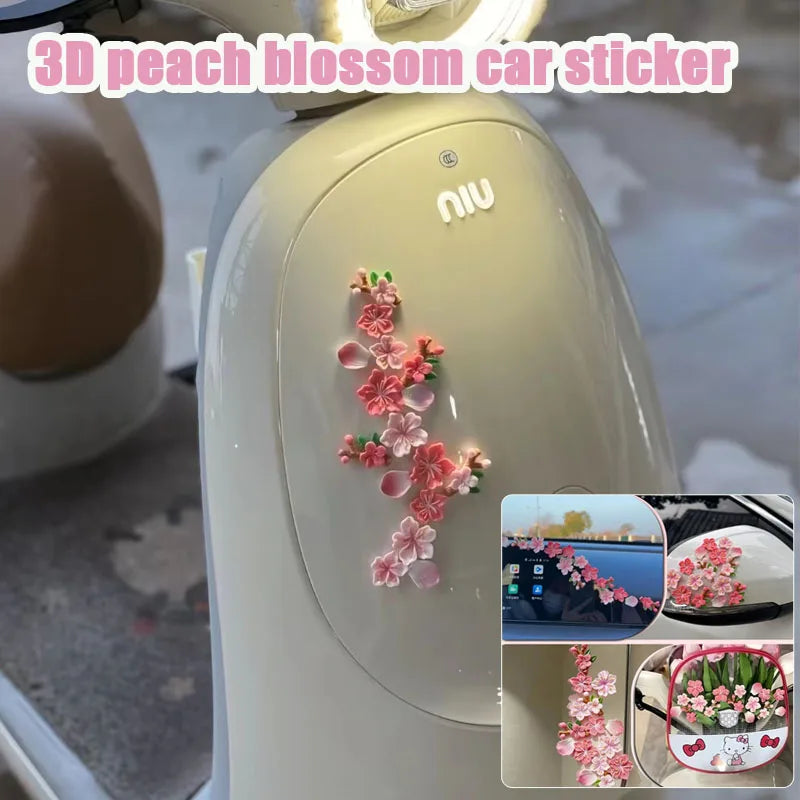 3D Cherry Blossom Resin Car Stickers 32/64pcs – Sakura Decals