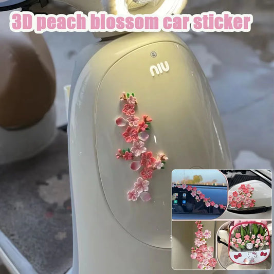 3D Cherry Blossom Resin Car Stickers 32/64pcs – Sakura Decals Resin Car Stickers Peaceful Pleasures Health and Wellness