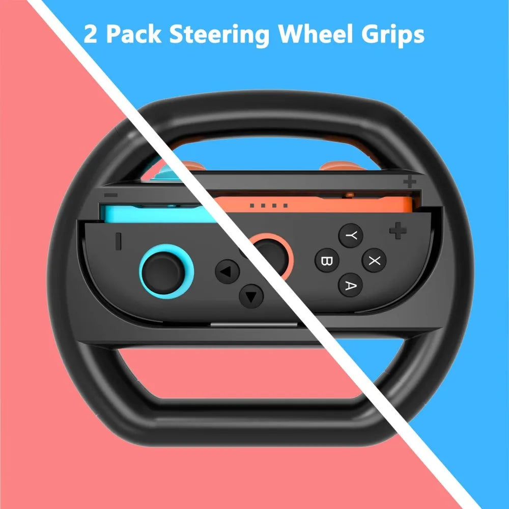 2PCS/Set Racing Steering Wheels For Switch 2 Handle Stand Holder Racing Game Wheel For Switch 2 Gaming Accessories Peaceful Pleasures Health and Wellness