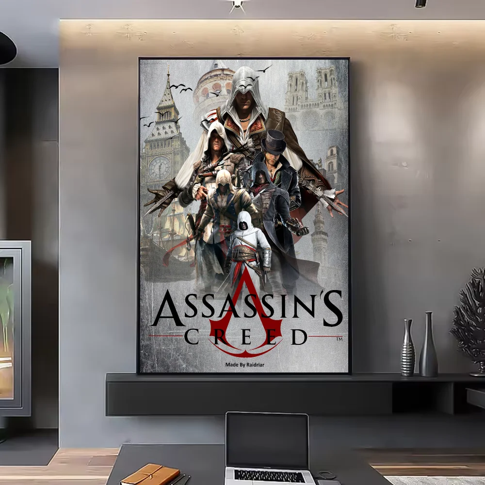 Assassin's Creed HD Poster Waterproof PVC Wall Art Decor Wall Art Poster Peaceful Pleasures Health and Wellness