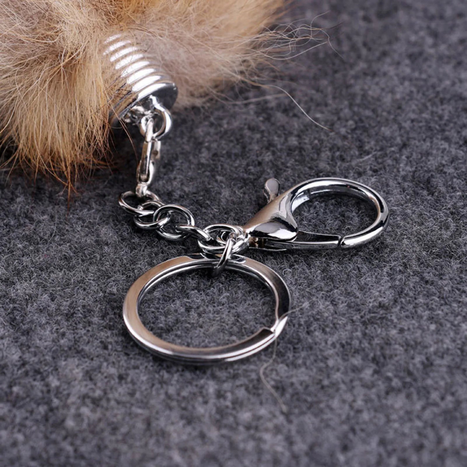 Fox Tail Pendant Car Keychain Unique Bag Ornaments Creative Accessories for Birthday Anniversary Gifts Peaceful Pleasures Health and Wellness