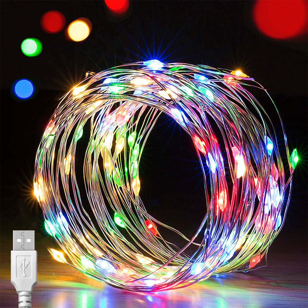 RUNTOIN 20m 200 LED USB Fairy String Lights | Waterproof Copper