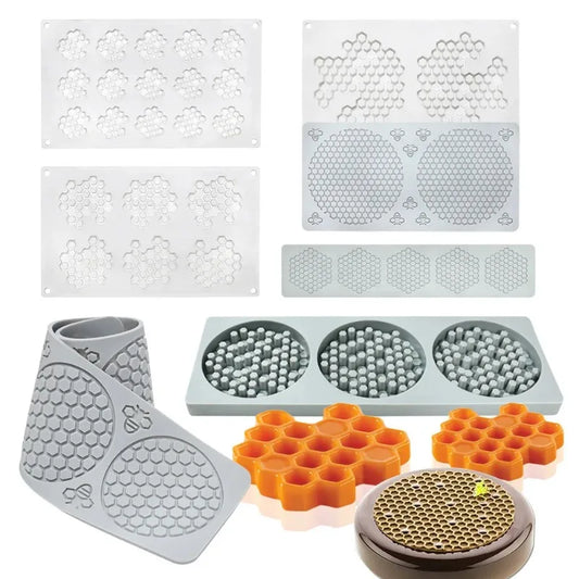 Honeycomb Mousse Cake Mold DIY Chocolate French Dessert Decoration Baking Silicone Mold Kitchen Baking Tool Peaceful Pleasures Health and Wellness