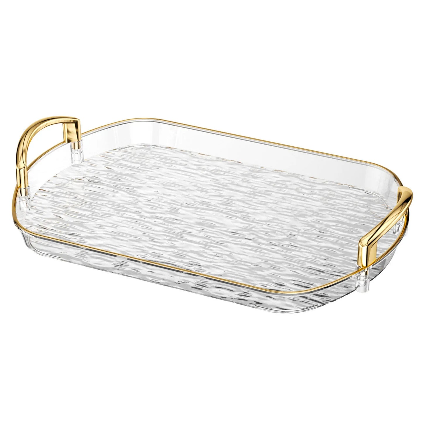 Food Platter Clear Plastic Serving Tray With Handles Versatile Dining Tea Serving Platter For Home Restaurant Cafe Decorate Tray Peaceful Pleasures Health and Wellness 03 L