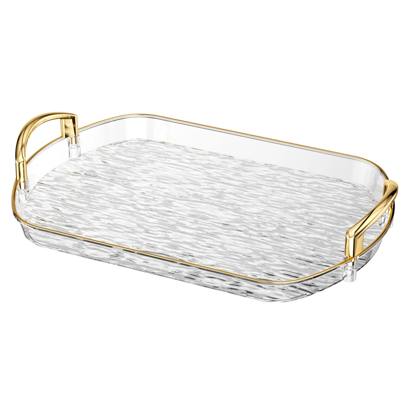 Food Platter Clear Plastic Serving Tray With Handles Versatile Dining Tea Serving Platter For Home Restaurant Cafe Decorate Tray Peaceful Pleasures Health and Wellness 03 L