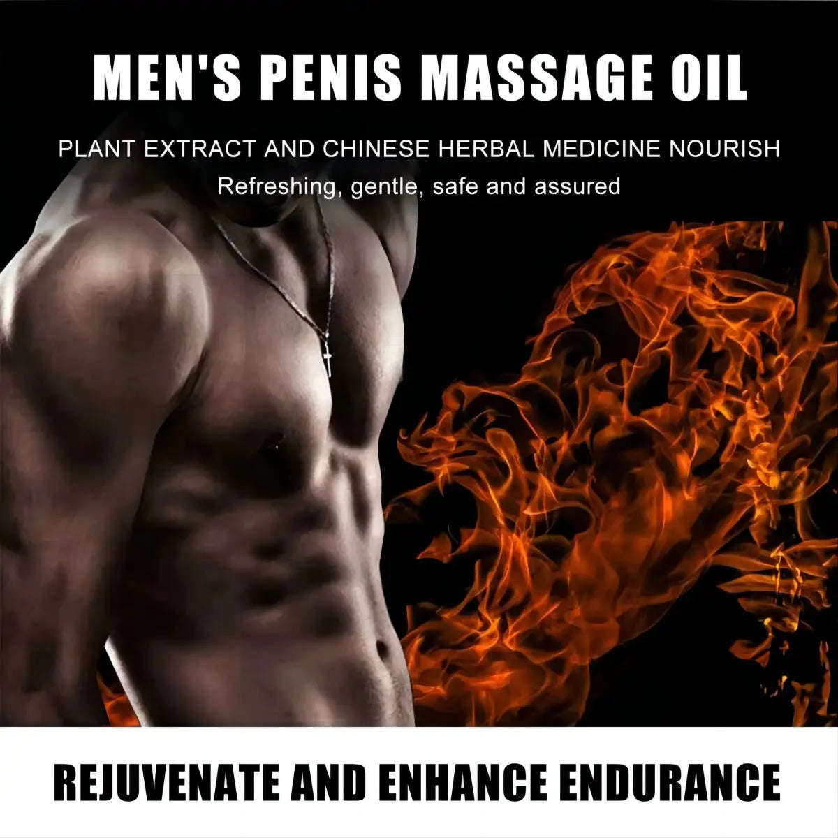 TRSTAY Men's Energizing Massage Oil – Strengthen & Vitalize