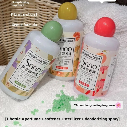 Fragrant Laundry Beads Long Lasting Scent Remove Odor Inhibit Bacteria Kill Mites Antistatic Soften Clothes Color Protection Peaceful Pleasures Health and Wellness